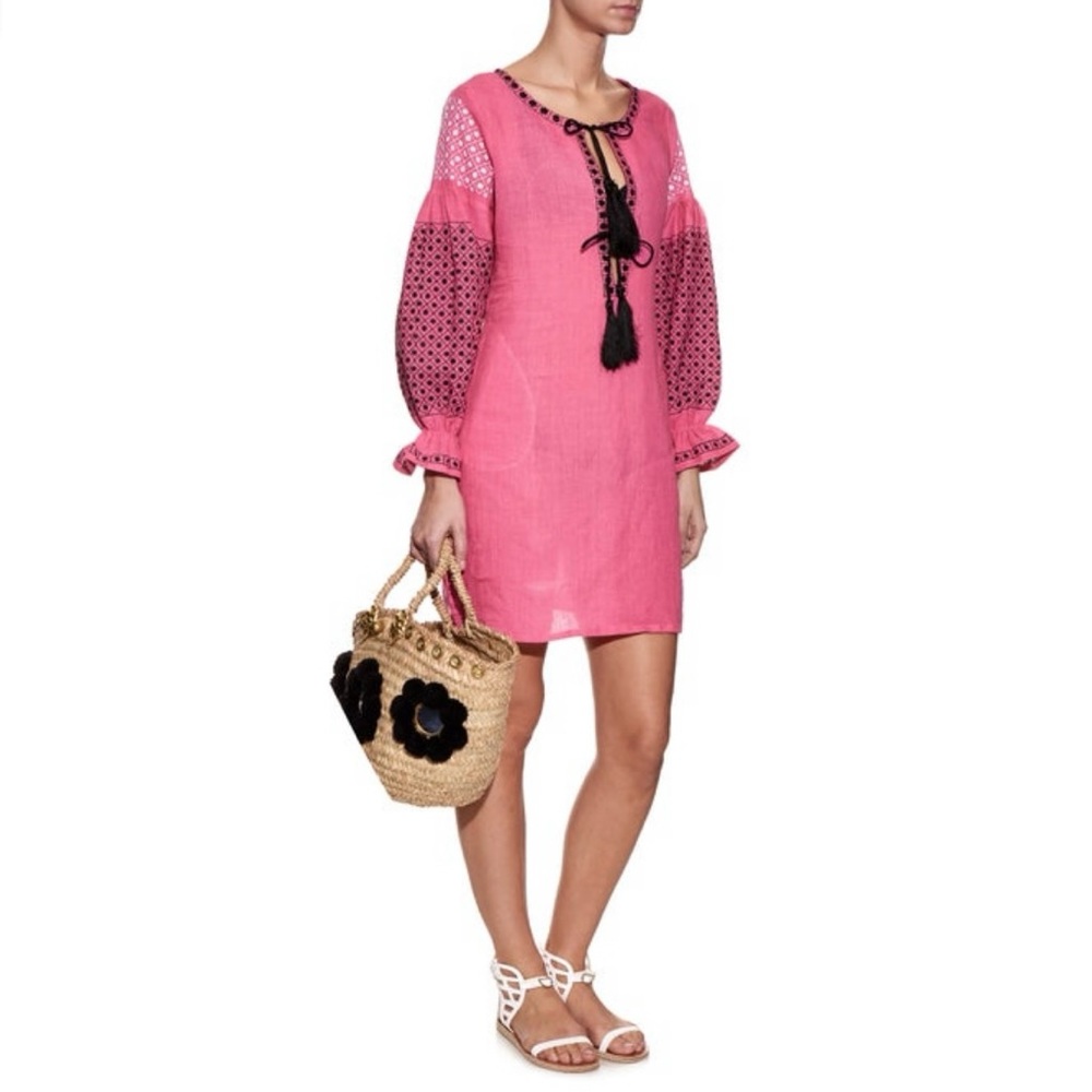 NWT DAFT pink Faye Dunaway kaftan